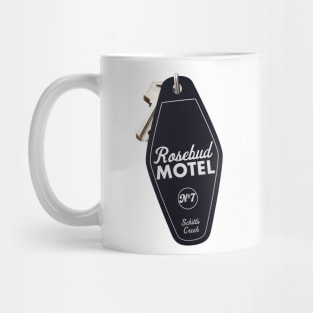 Schitt's Creek Rosebud Motel Key Tag for Room 7, Retro design in black Mug